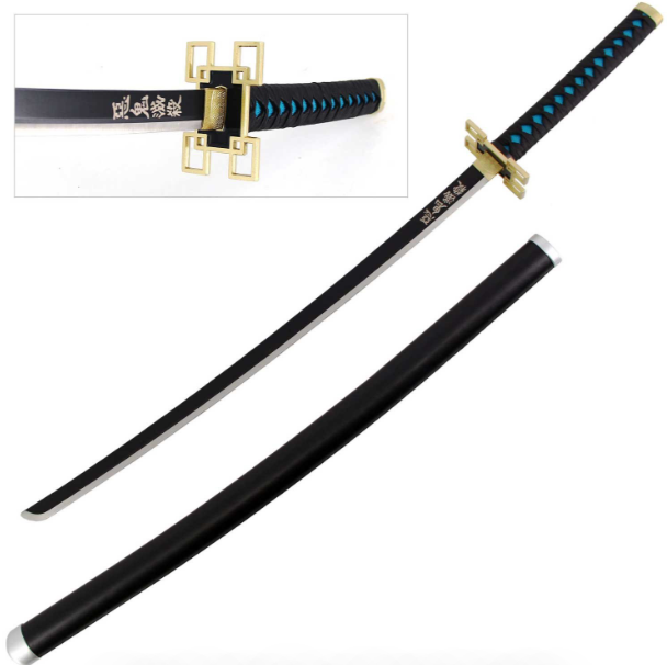 40" Steel Anime Tokitou Muichirou Demon Sword with Scabbard