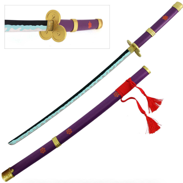 Enma Zoro’s Roronoa Yamo Purple Katana Replica Steel Anime Sword