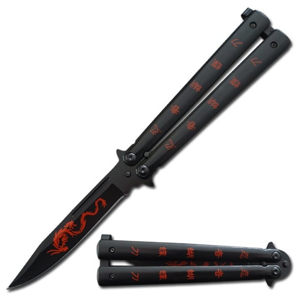 Red Dragon Balisong Butterfly Knife