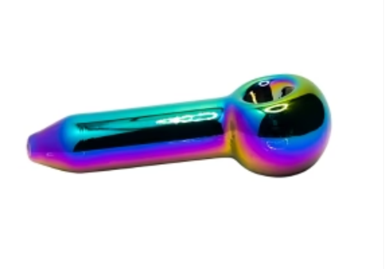 Simple Electroplated Glass Hand Pipe