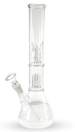 12" Double Dome Perc Glass Water Pipe