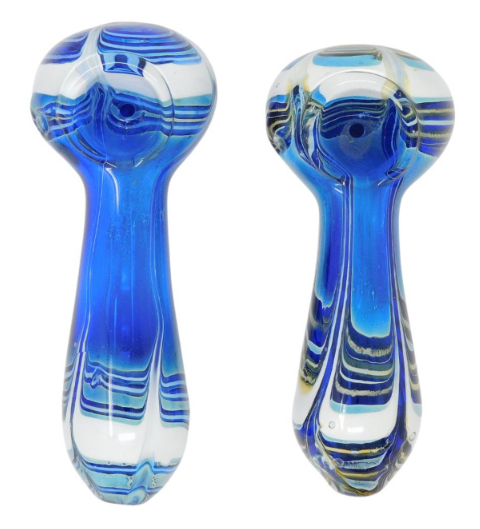 4.5" Assorted Raked Glass Pipe