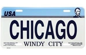 Chicago Illinois License Plate