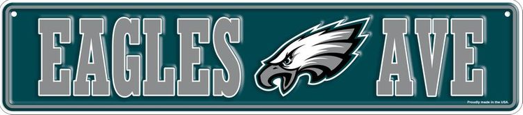Philadelphia Eagles Small Street Sign
