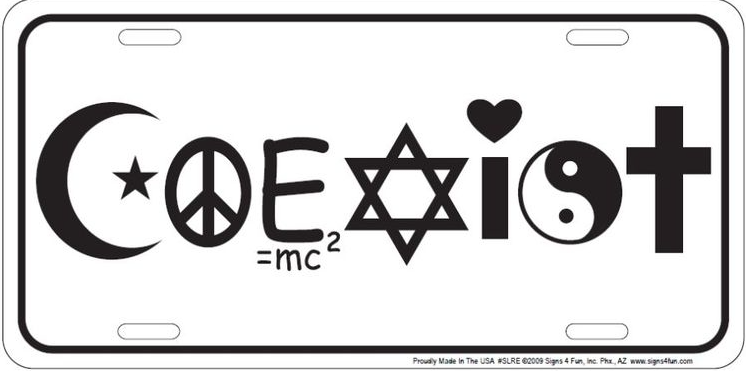 Coexist License Plate