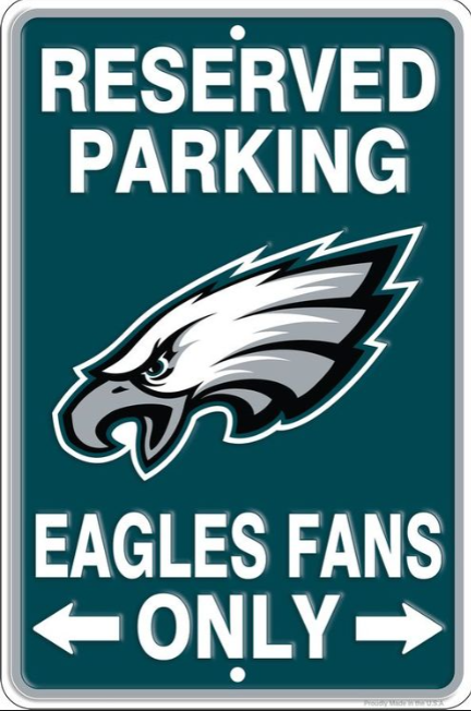 Philadelphia Eagles Sm Parking Sign
