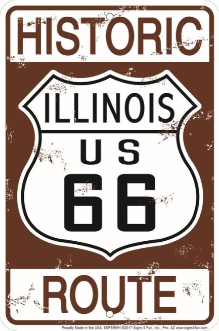 Historic 66 IL Sm. Parking Sign