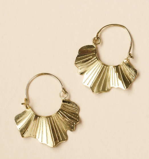 Sayuri Ginkgo Leaf Hoop Earring