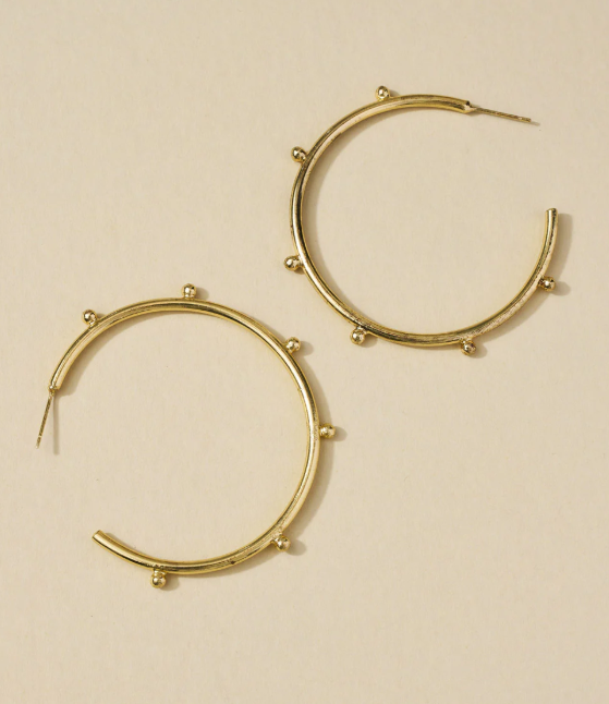 Bhavani Dot Hoop Earrings