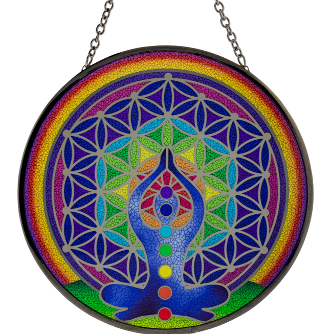 Glass Suncatcher 6in - Chakra