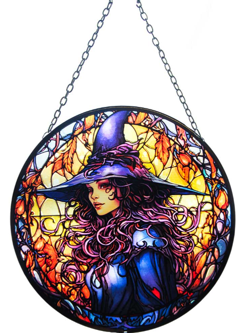 Glass Suncatcher 6in - Mystical Witch