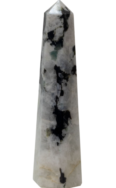 Gemstone Obelisk 3-4in - Rainbow Moonstone