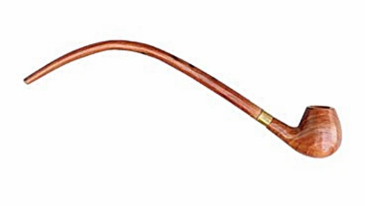 Handcarved Wood & Brass Gandalf Pipe - Light Wood GP-9