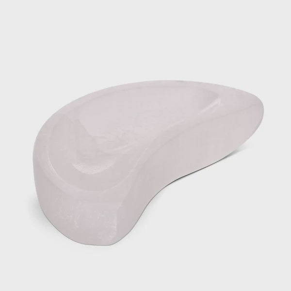 Selenite Half Moon Bowl