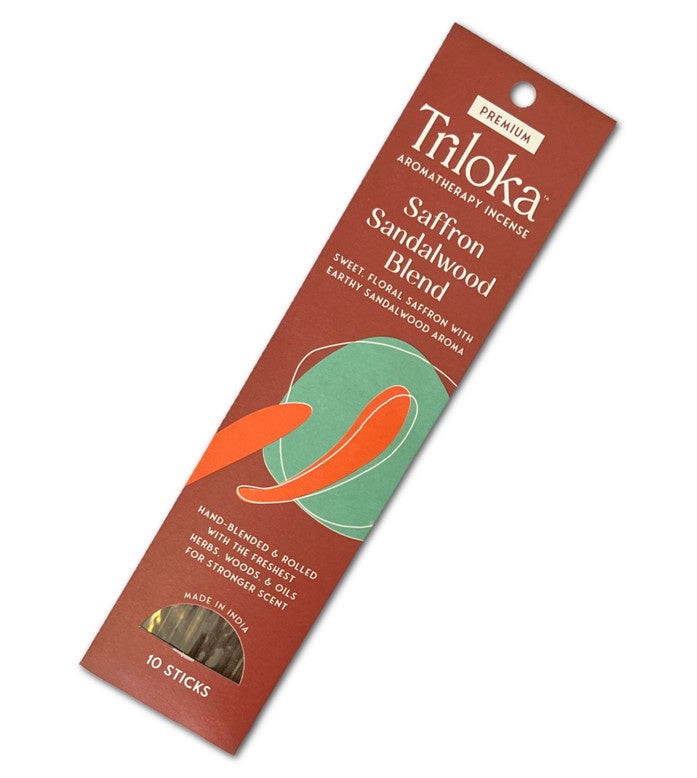 Triloka -Saffron Sandalwood Blend Premium Incense 10ct