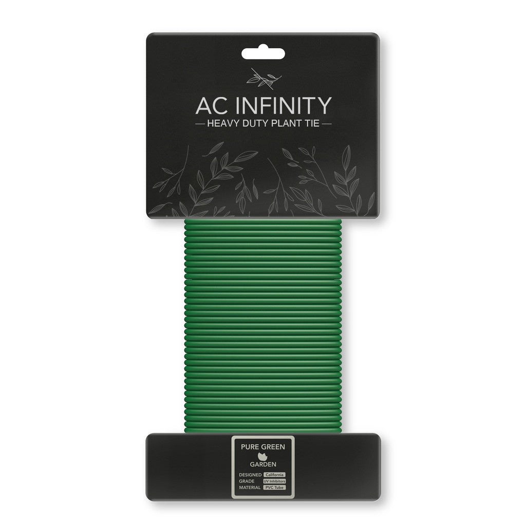 AC Infinity Heavy-Duty Twist Ties Thin Rubberized Texture - 10m