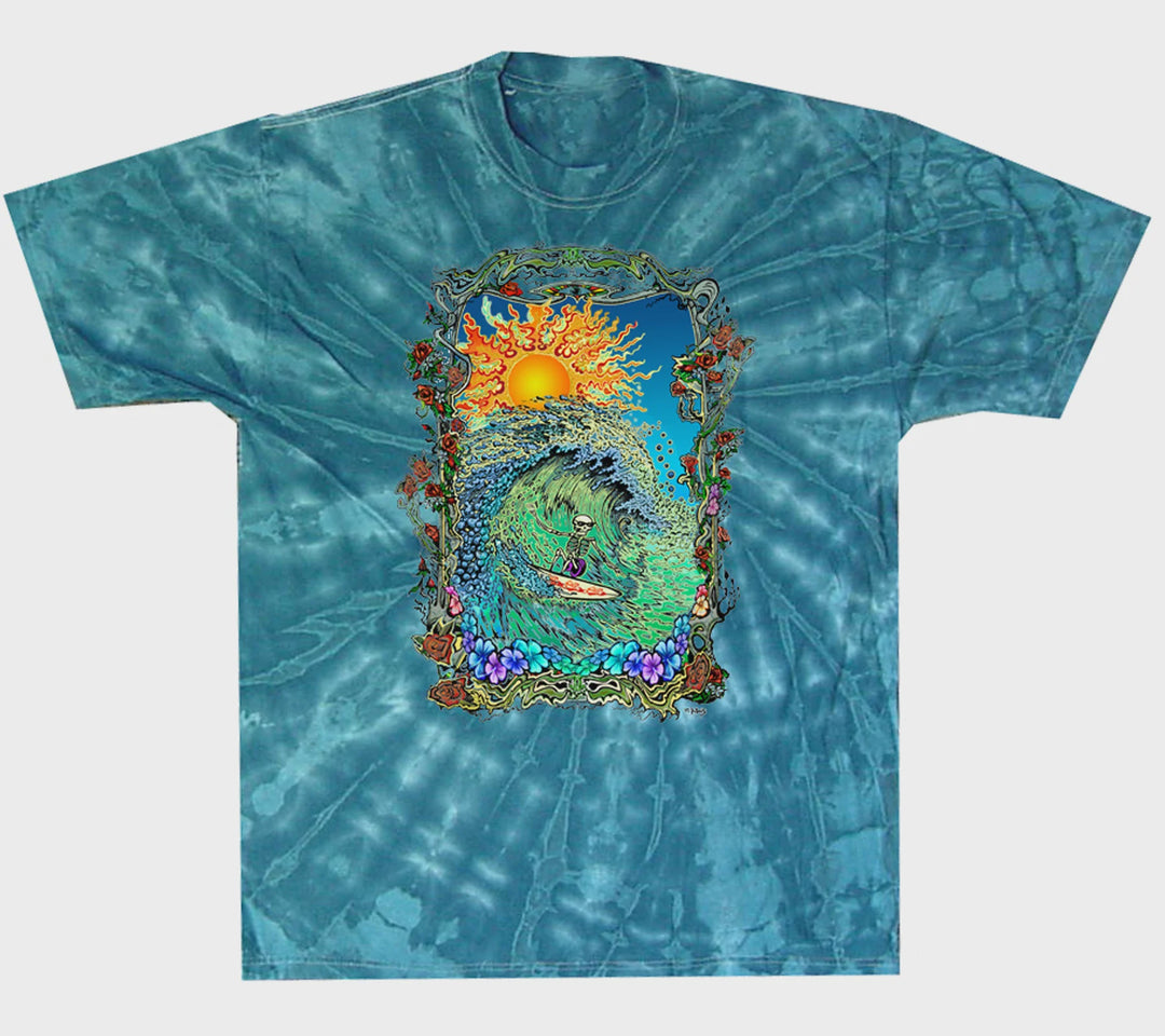 Surf Skeleton Tie Dye T-Shirt