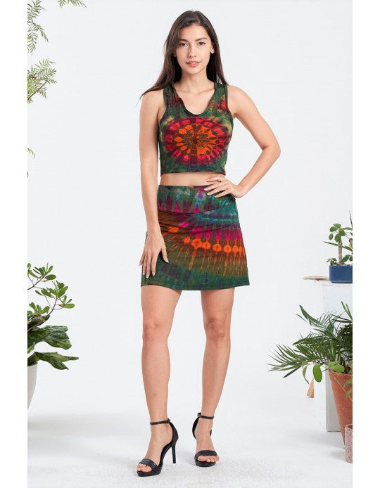 Spandex Tie Dye Crop Top TH-1716