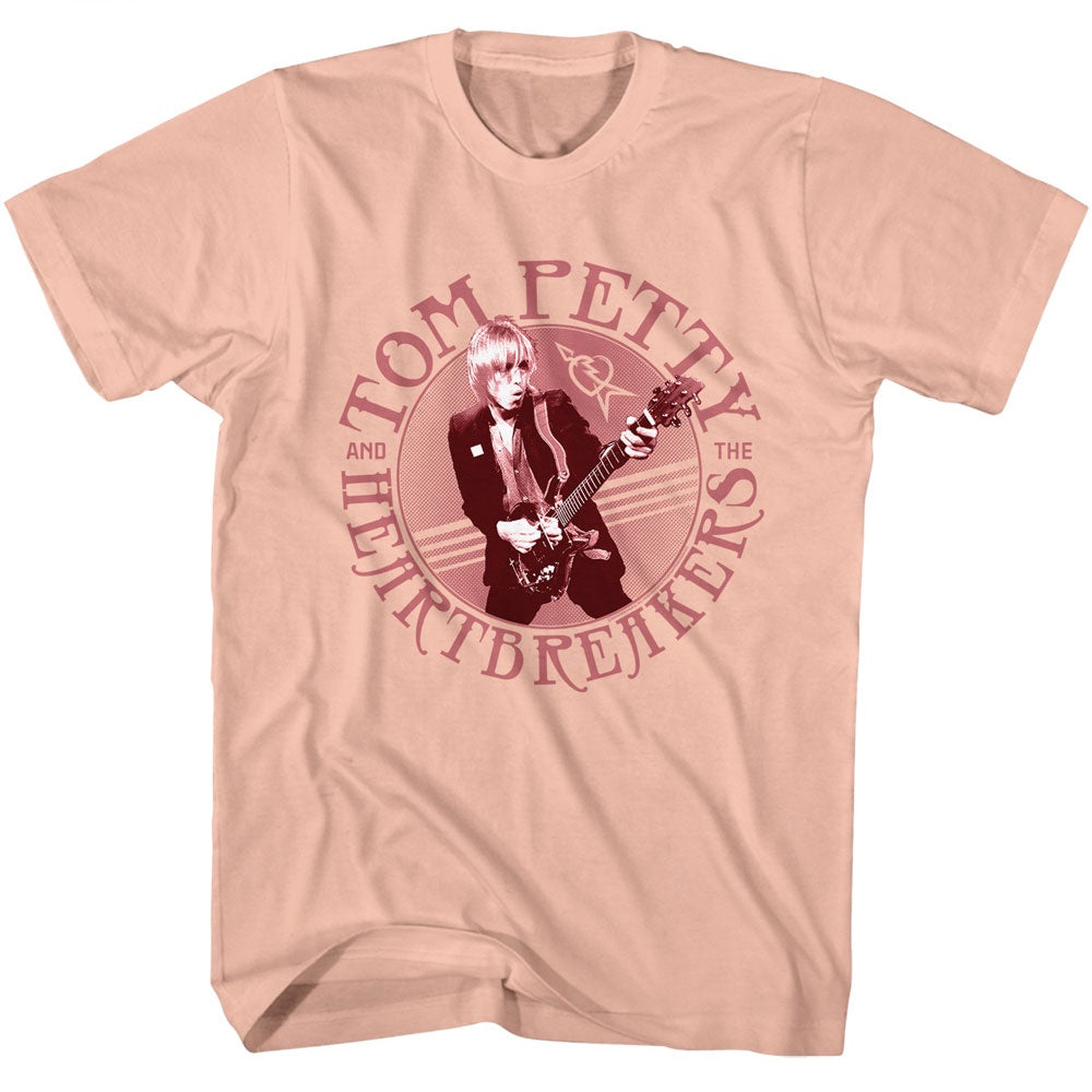 Tom Petty Circle Peach T-Shirt