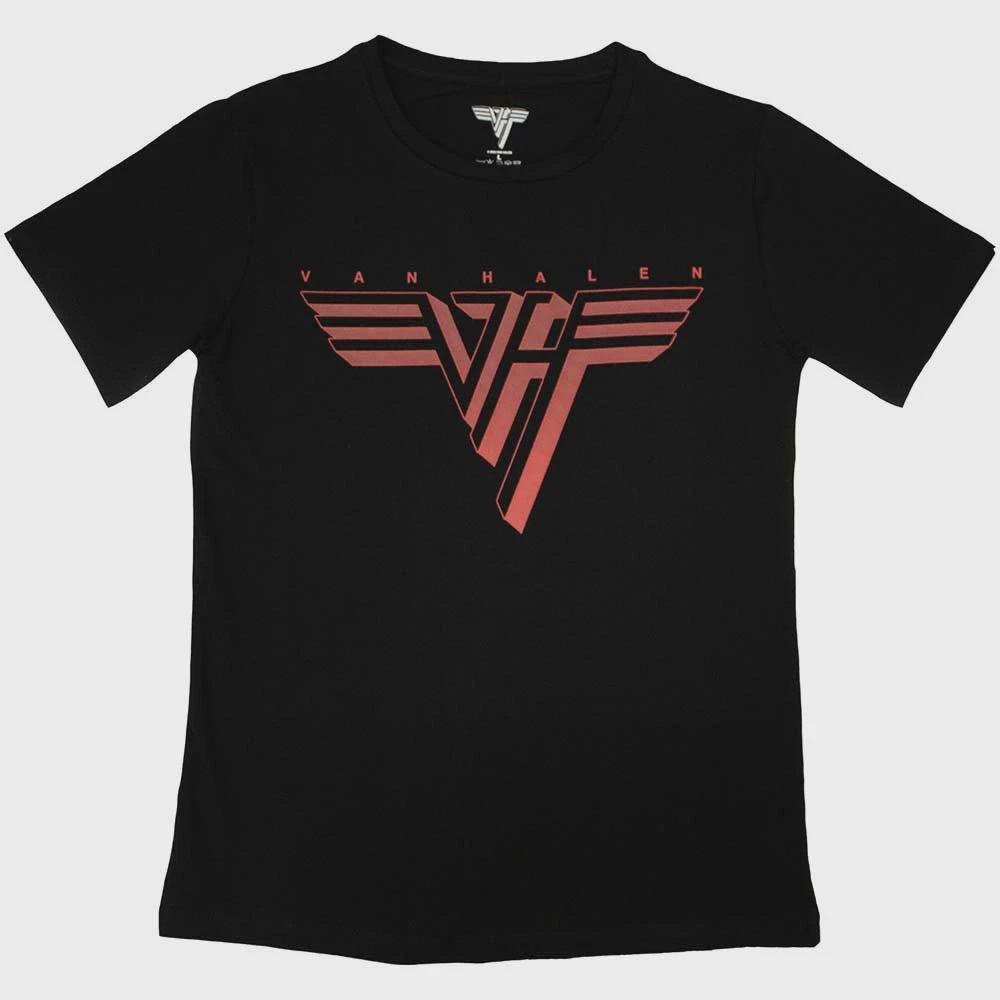 Van Halen Ladies T-Shirt: Classic Red Logo