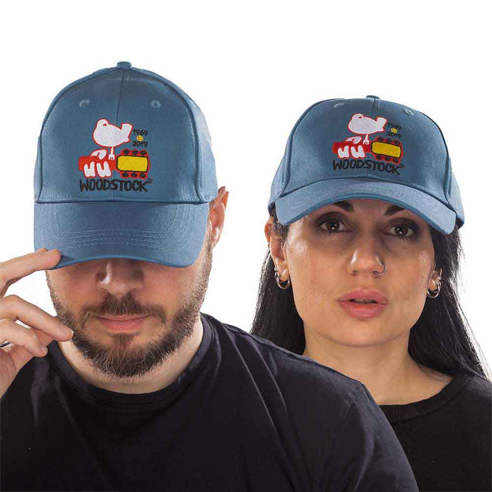 Woodstock Logo Denim Baseball Cap