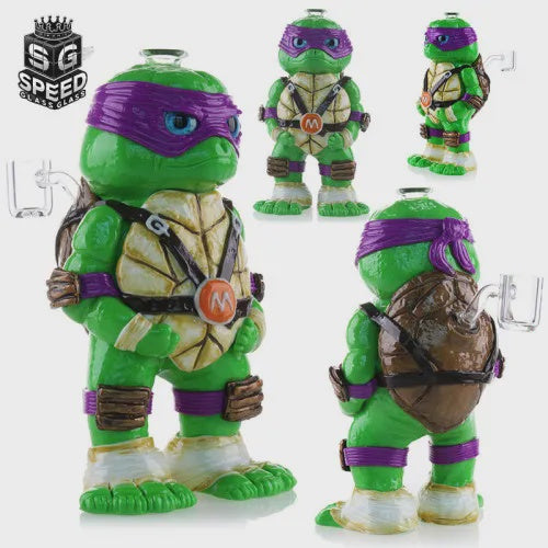 7" Ceramic Hand Painted Water Pipe - Ninja Turtle