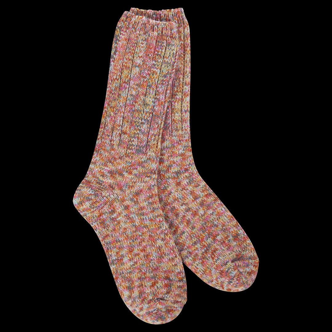 Weekend Ragg Crew Socks - Floral