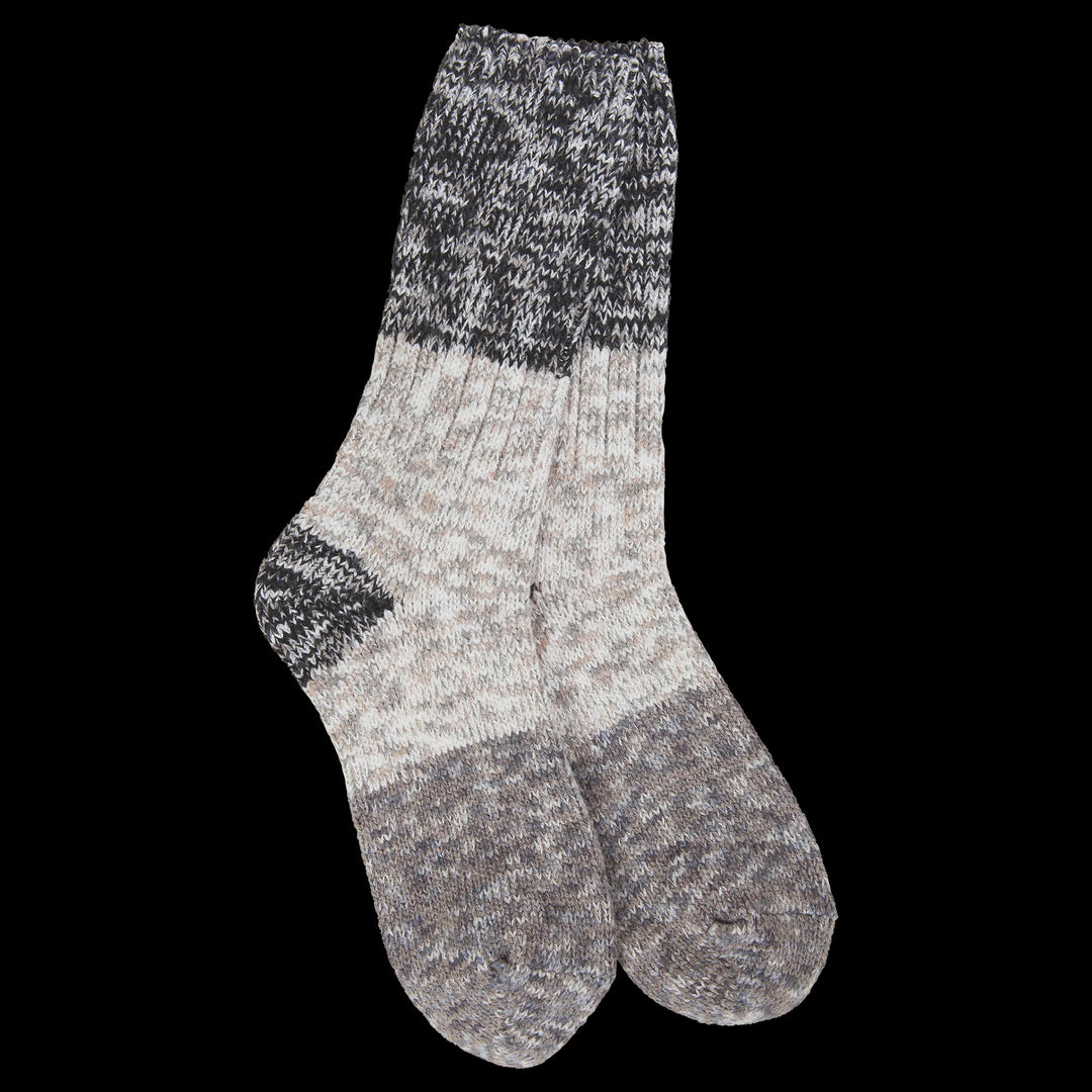 Weekend Ragg Crew Colorblock Socks - Stone