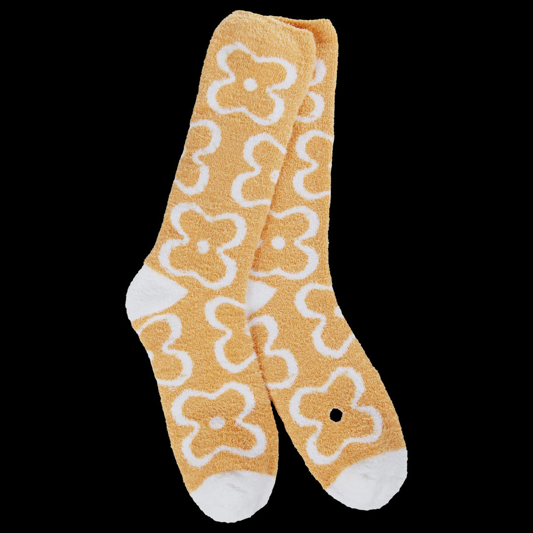 Cozy Cali Crew Socks - Flower Amber