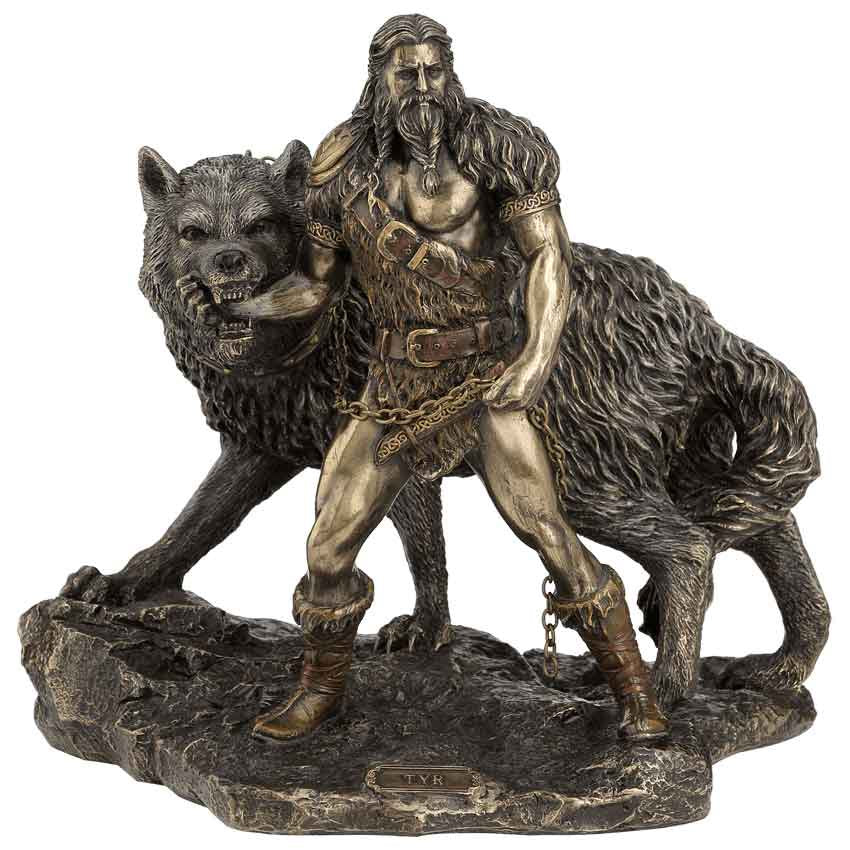 Unicorn Studio - Tyr Norse God & the Binding of Fenrir Statue