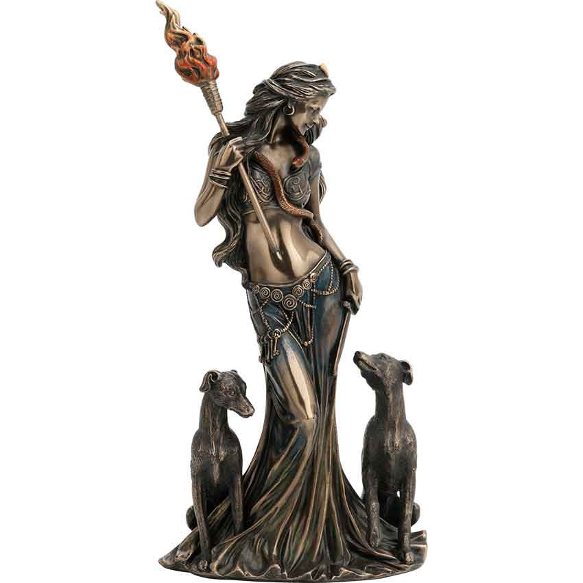 Unicorn Studio - Goddess Hecate & Her Hounds Statue