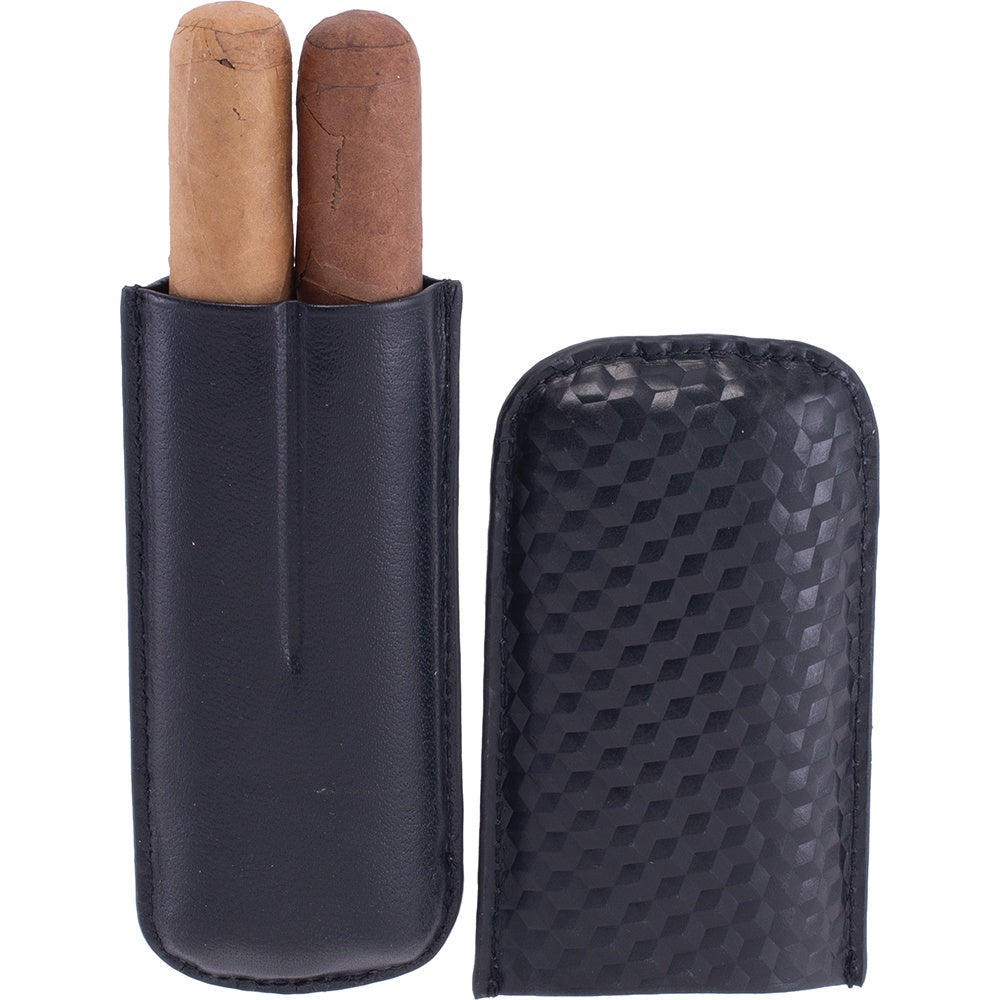 Aniline Hex Leather Cigar Case