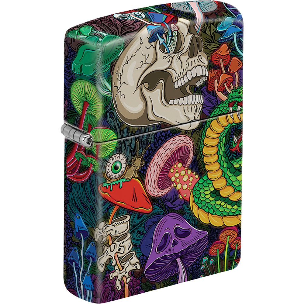 Trippy Psychedelic Skull Artwork Zippo Lighter