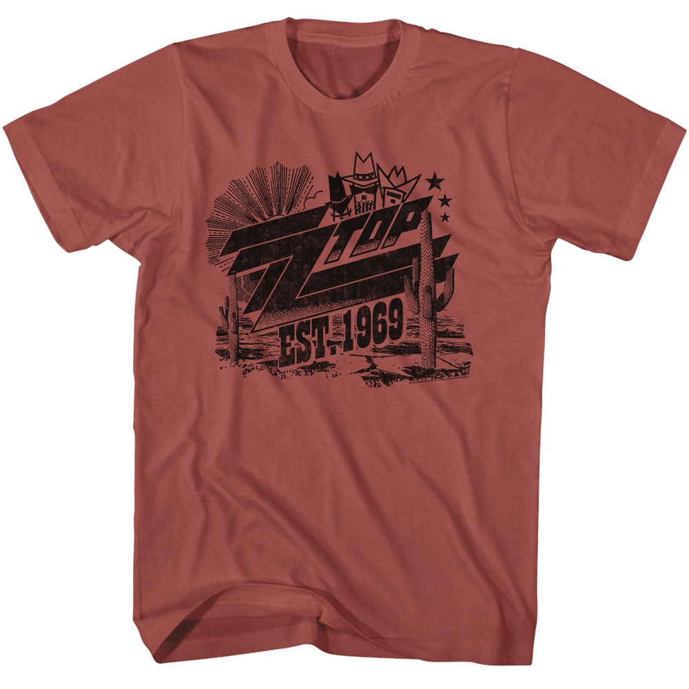 ZZ Top Est 1969 Terracotta T-Shirt