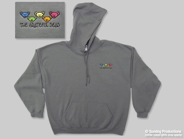 Grateful Dead Embroidered Bears Pullover Hoodie