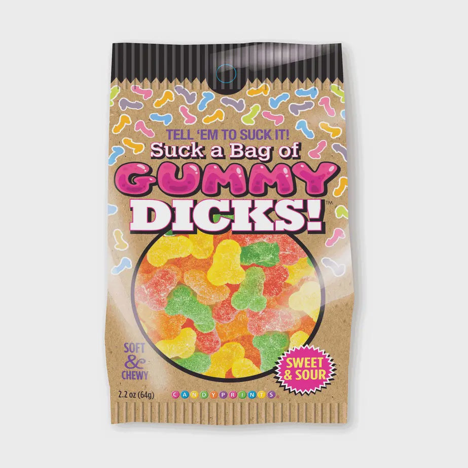 Suck A Bag of Gummy Dicks - Sour Gummy Candy 2.2oz