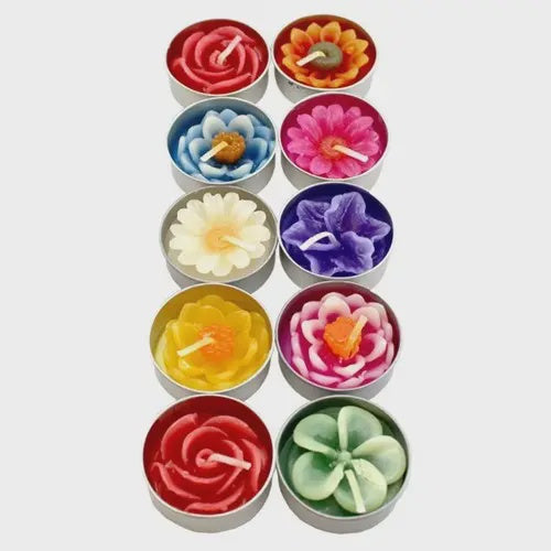 Scented Flower Tealight Candle Set WBS006