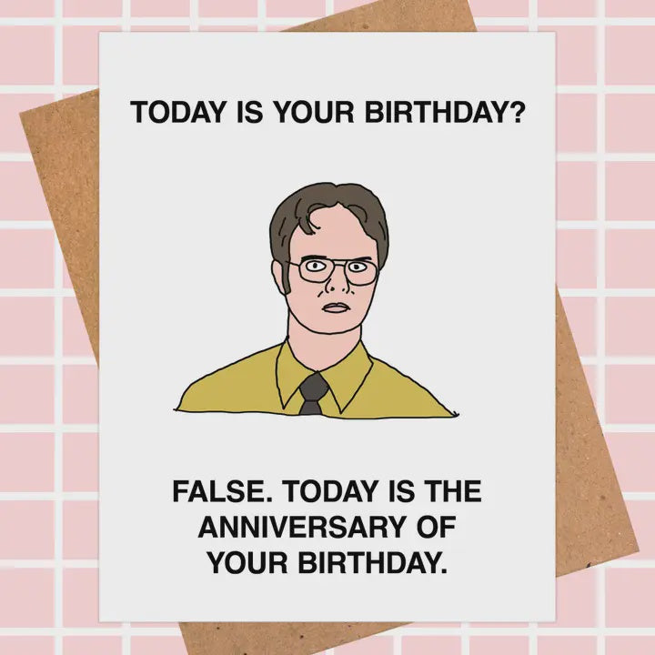 Dwight the Office Funny Birthday Card - Pop Culture