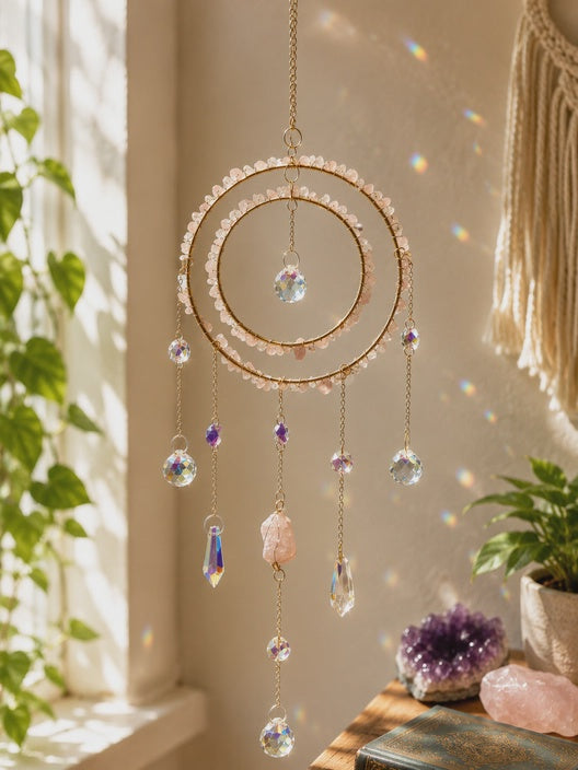 Large Celestial Boho Double Ring Suncatcher