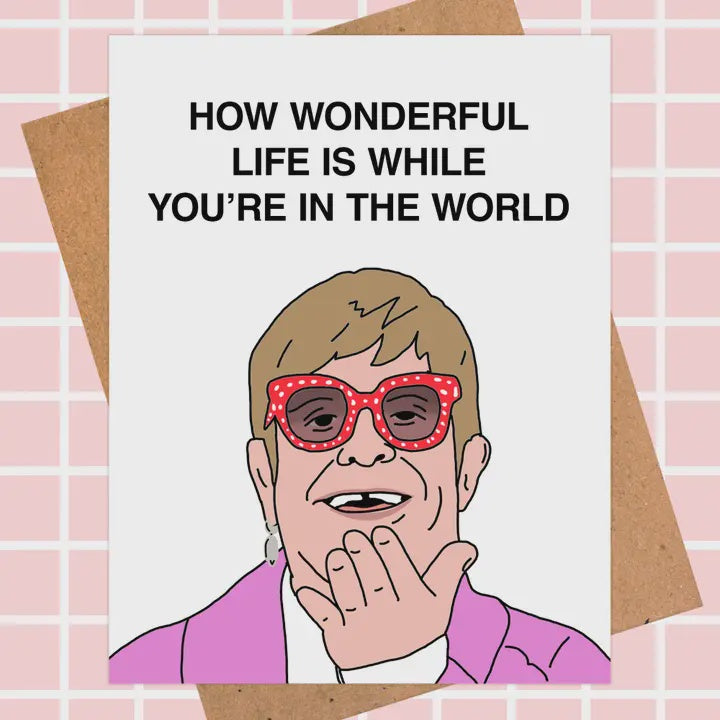 Elton John Birthday Card - Pop Culture Music Card