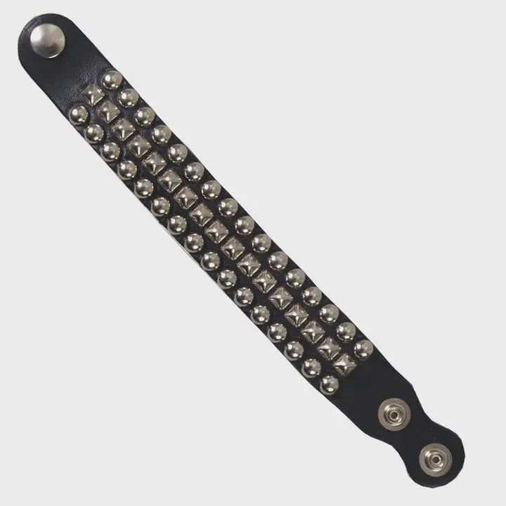 Hot Leathers - Leather Studded Wrist Band 3607