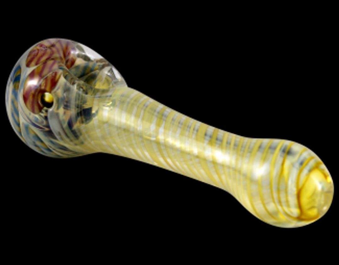 4.5" Cane's Fumed Corkscrew w/Nubs Glass Pipe