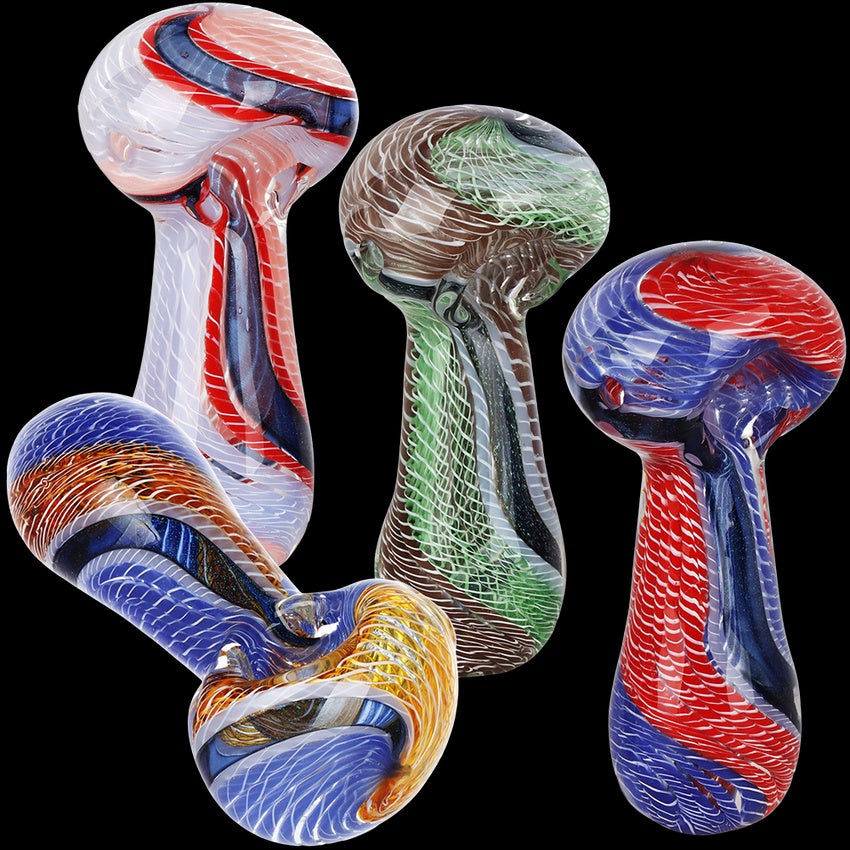 Astral Flow Deluxe Dichro Glass Spoon Pipe | 3.75" | Assorted Colors