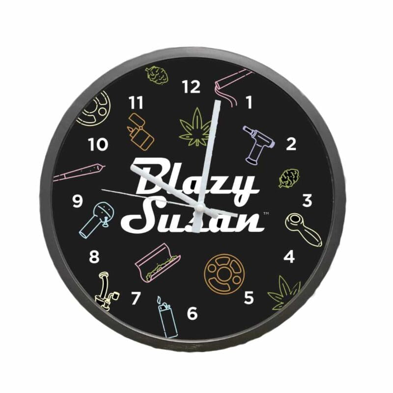 Blazy Susan Wall Clock - Black
