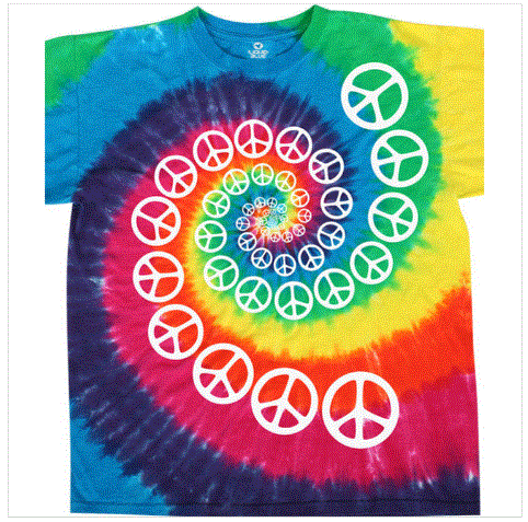 Liquid Blue - Rainbow Spiral Peace Tie Dye Shirt