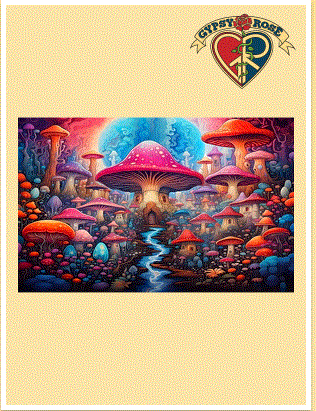 Hidden Mushroom Village Tapestry