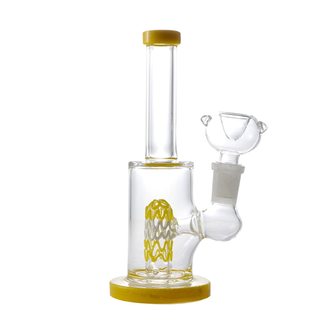 Glass Art - Watervase - Banger Hanger - 14mm - 6.5in - Tube Shift - Dome Perc