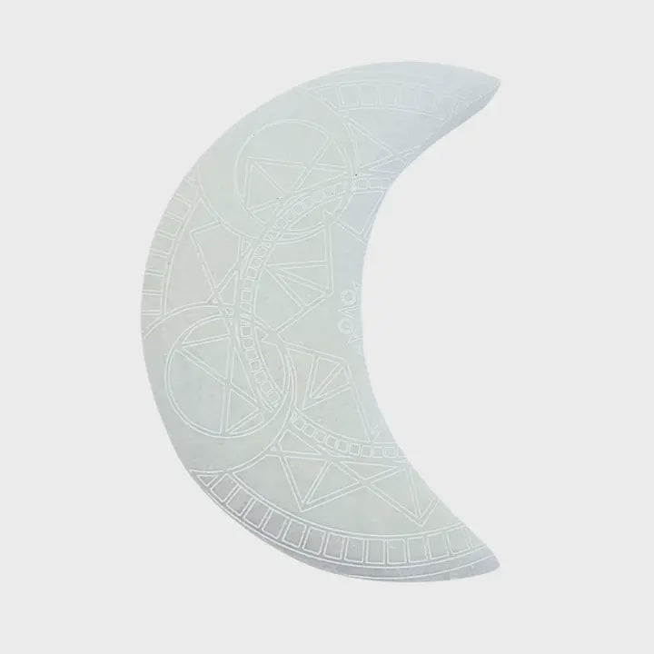 Selenite - Half Moon Star Charging Plate