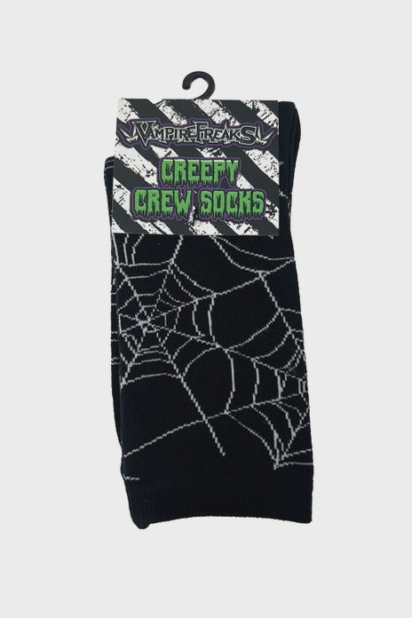VampireFreaks - Nightweave Spiderweb Crew Socks