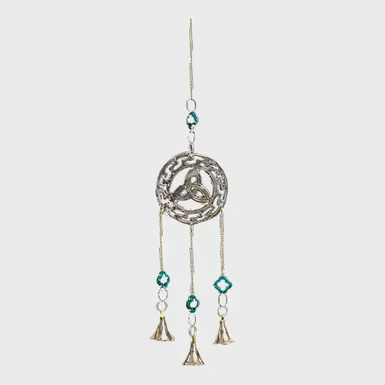 Brass Triquetra Beads & Bells Hanger
